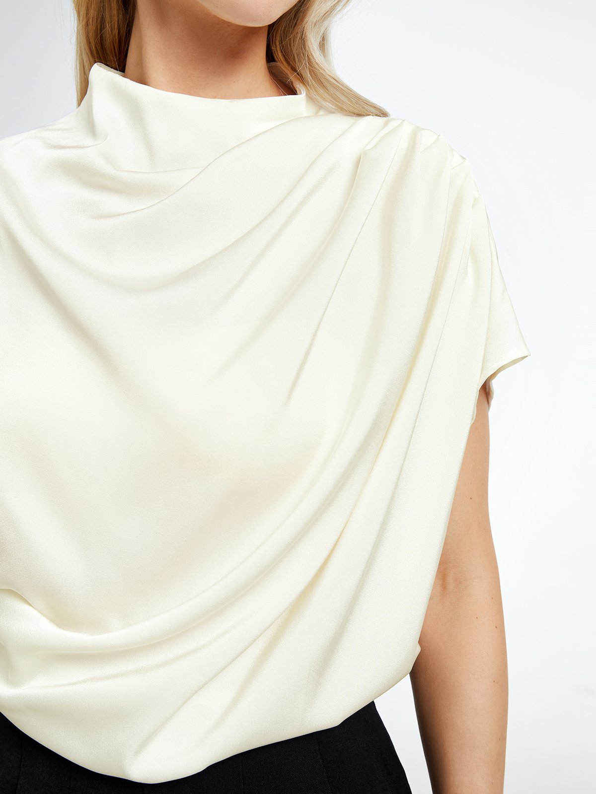 White Daily Plain Simple Short Sleeve Top