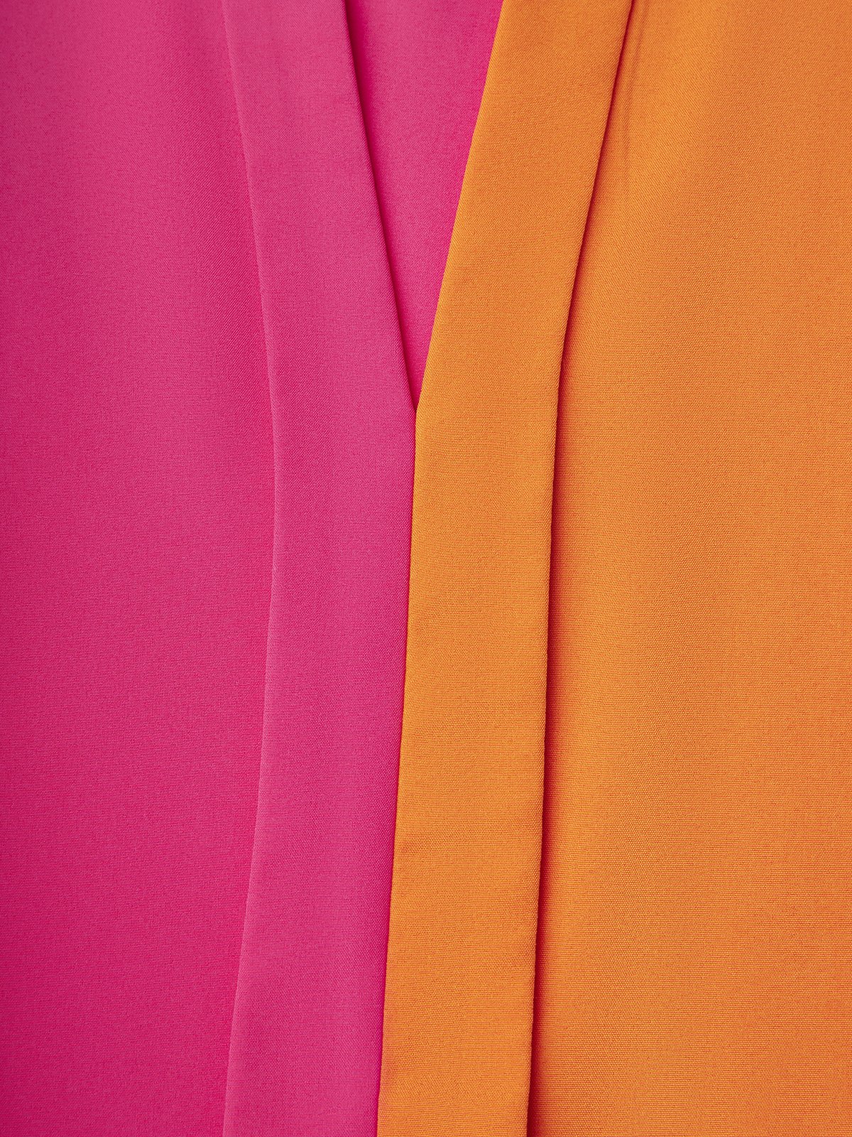 Urban Loose Color Block Stand Collar  Blouse
