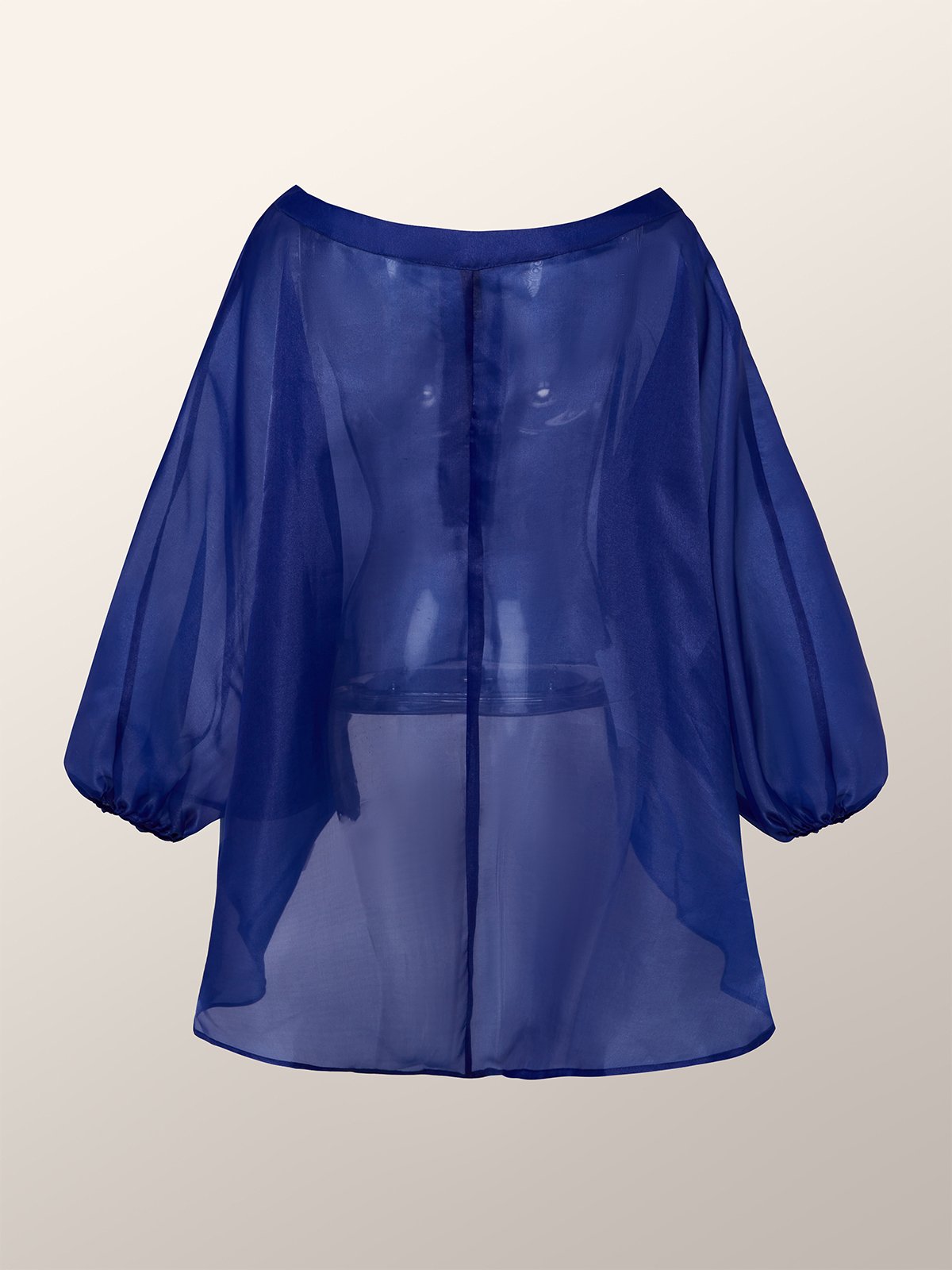 Plain Lantern Sleeve Urban Loose Blouse