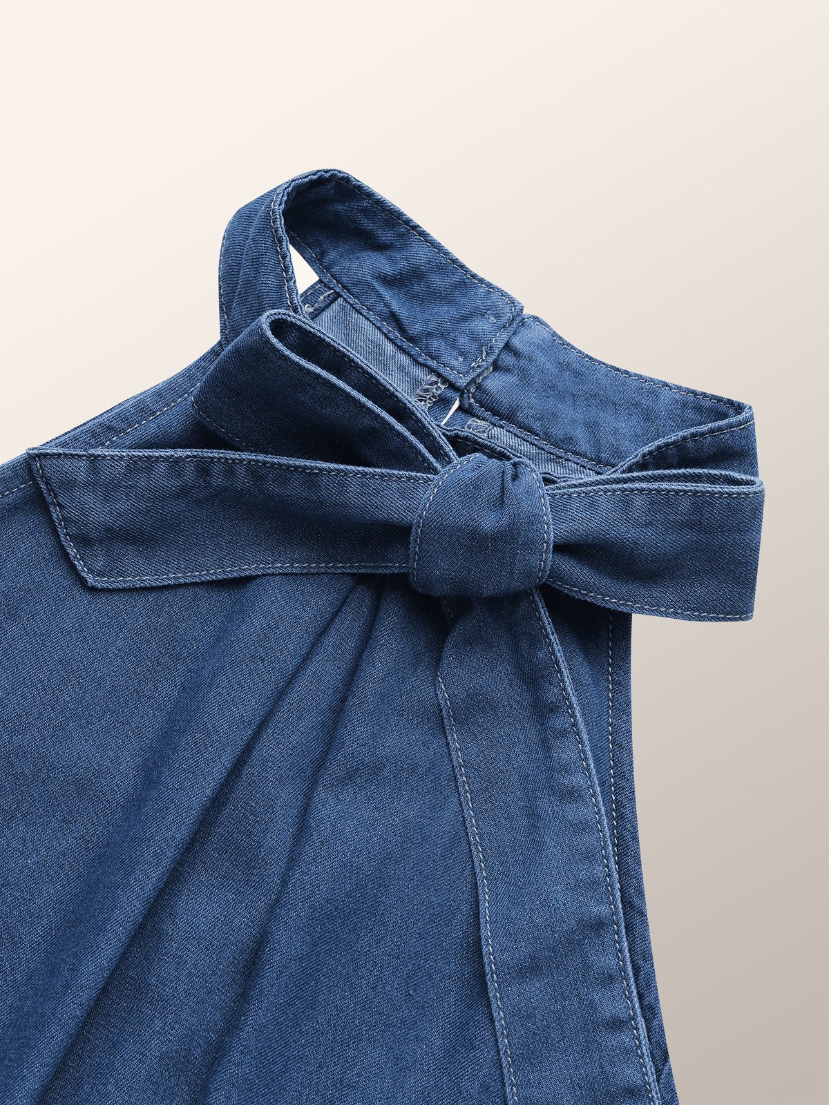 2023 Fashion week denim Halter Loose Urban Plain Tank Top