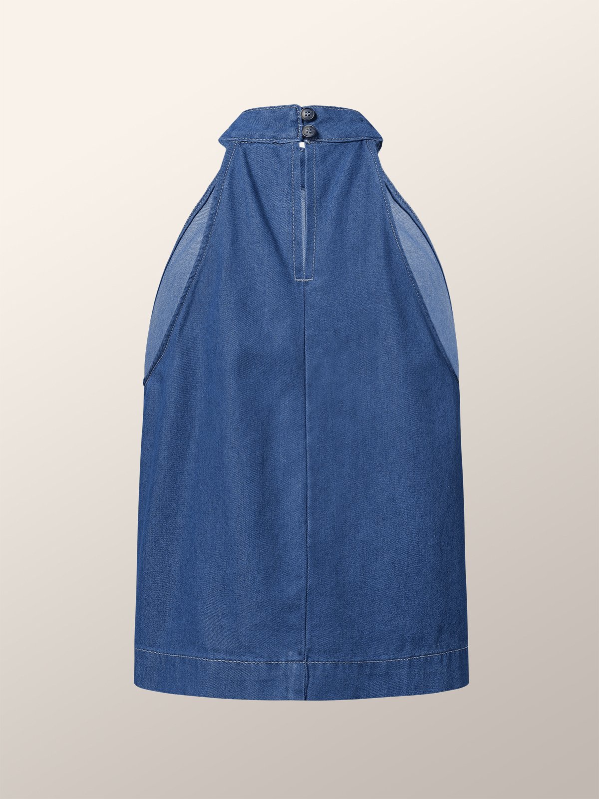 2023 Fashion week denim Halter Loose Urban Plain Tank Top