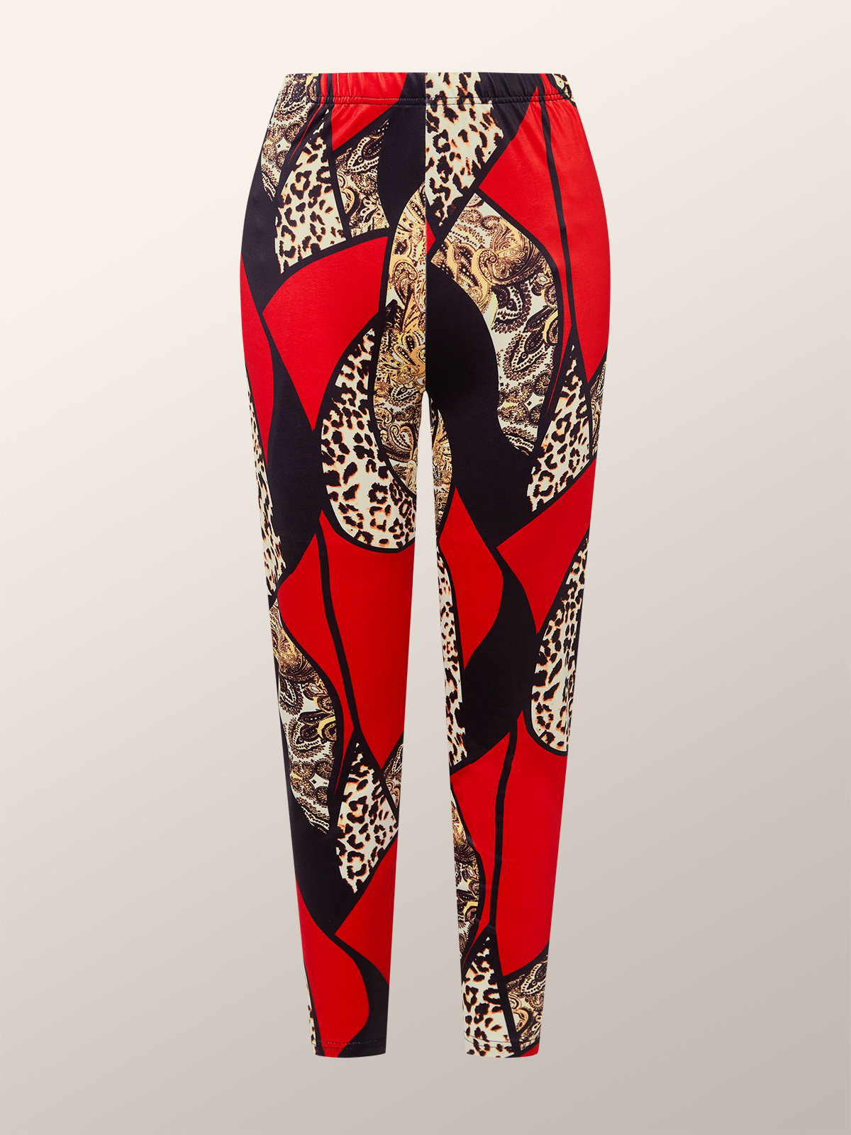 Abstract Tight Casual Pants