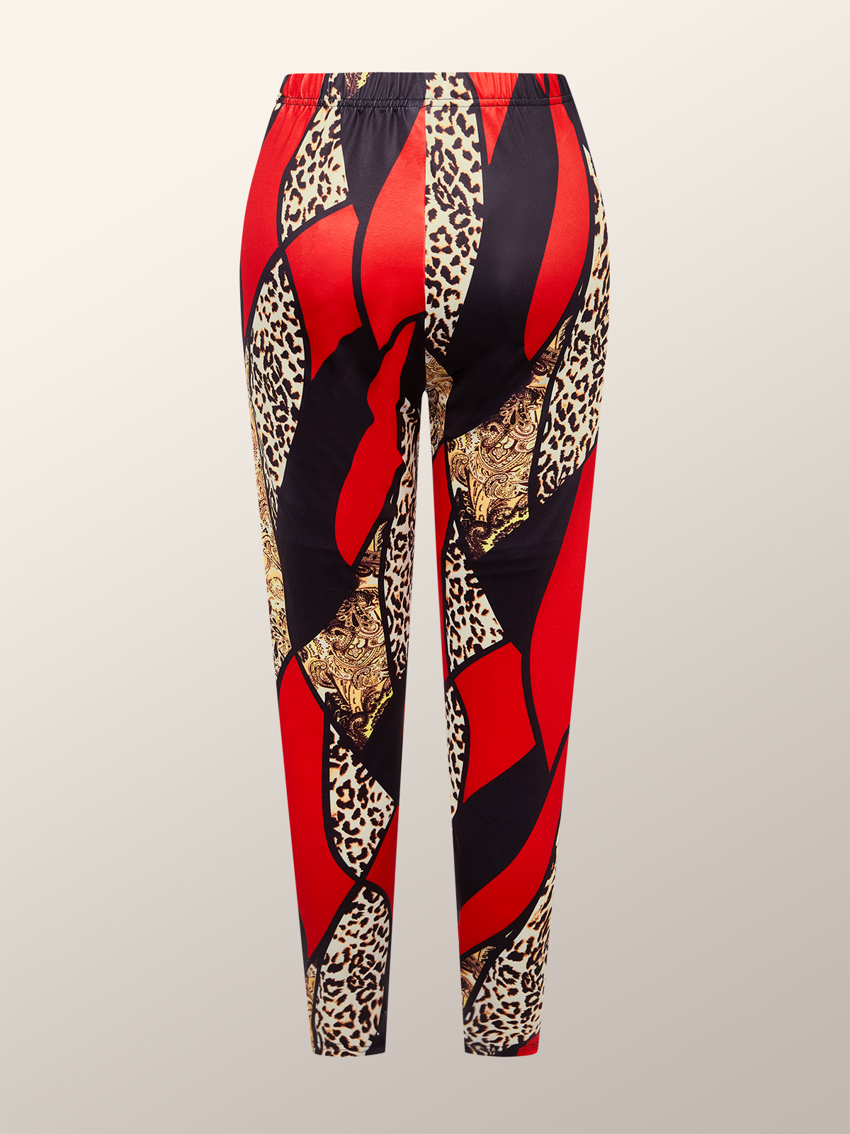 Abstract Tight Casual Pants