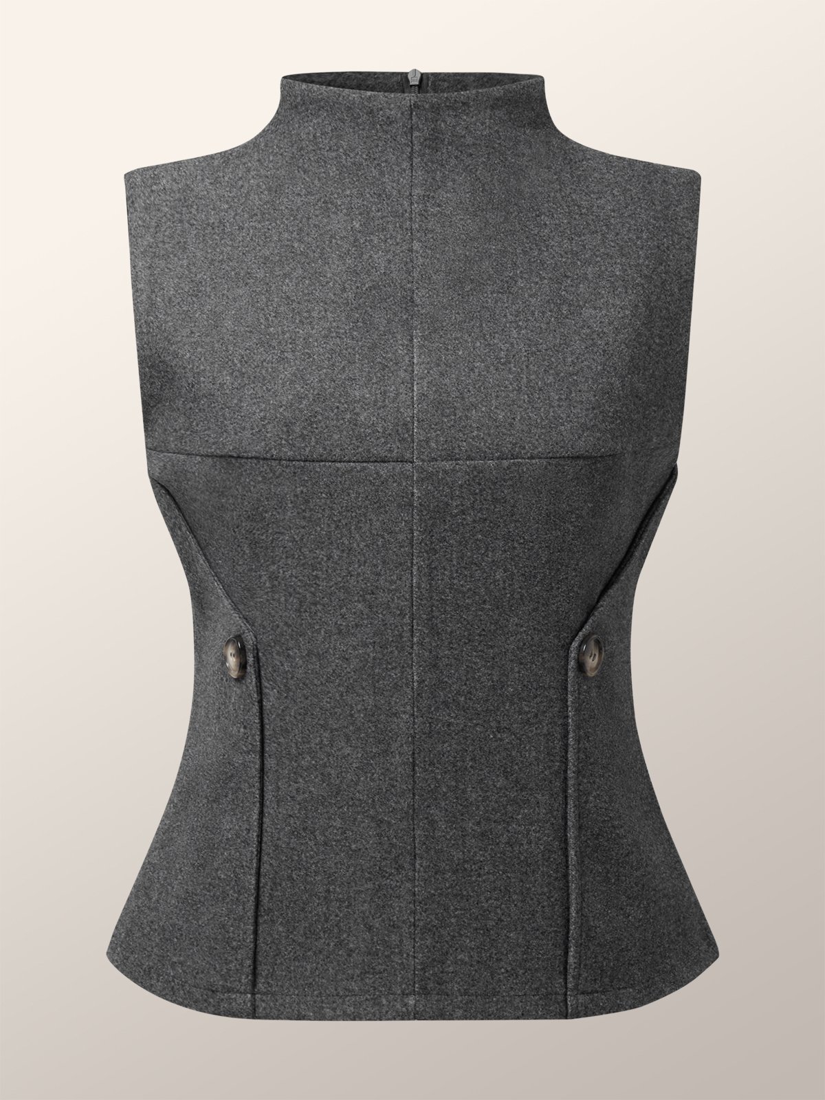 Half Turtleneck Urban Regular Fit Plain Tank Top