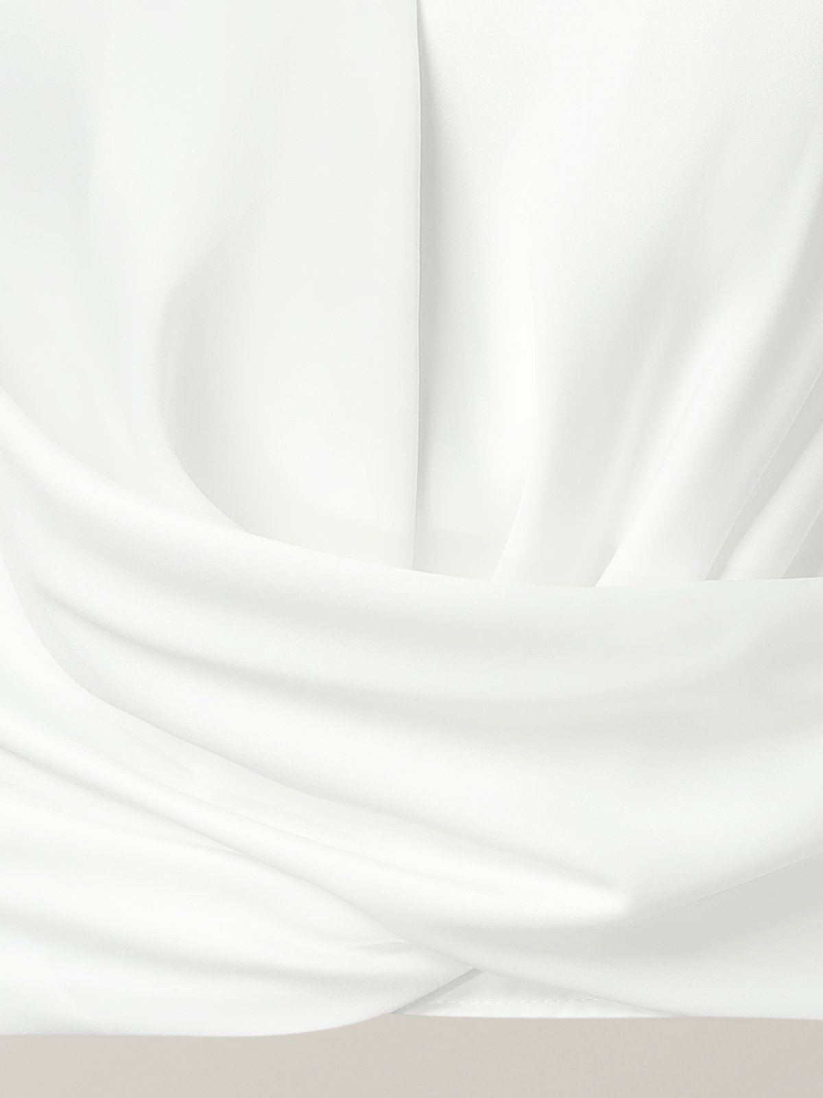 Plain V Neck Regular Fit Elegant Blouse
