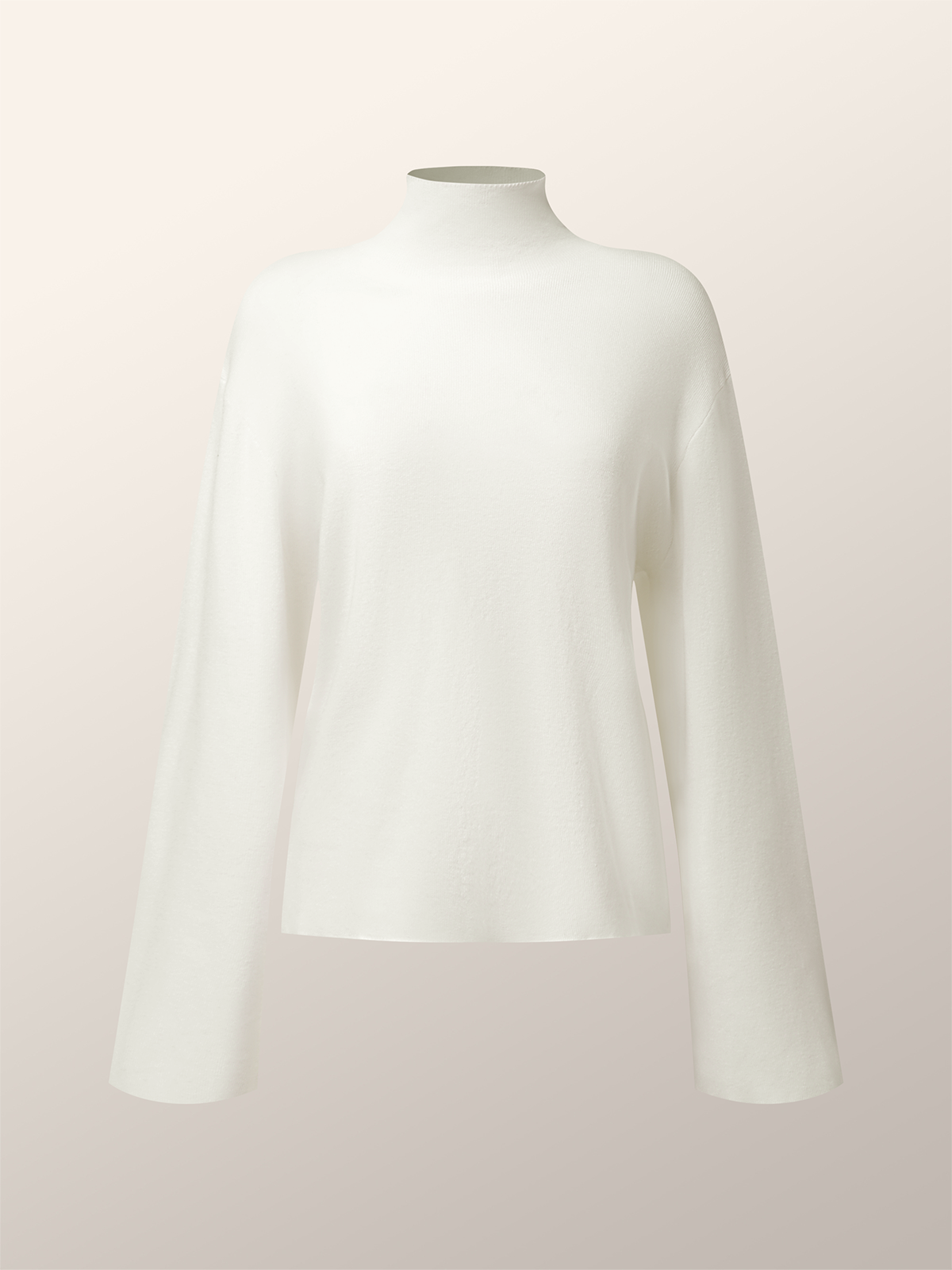 Half Turtleneck Yarn/Wool Yarn Plain Urban Sweater
