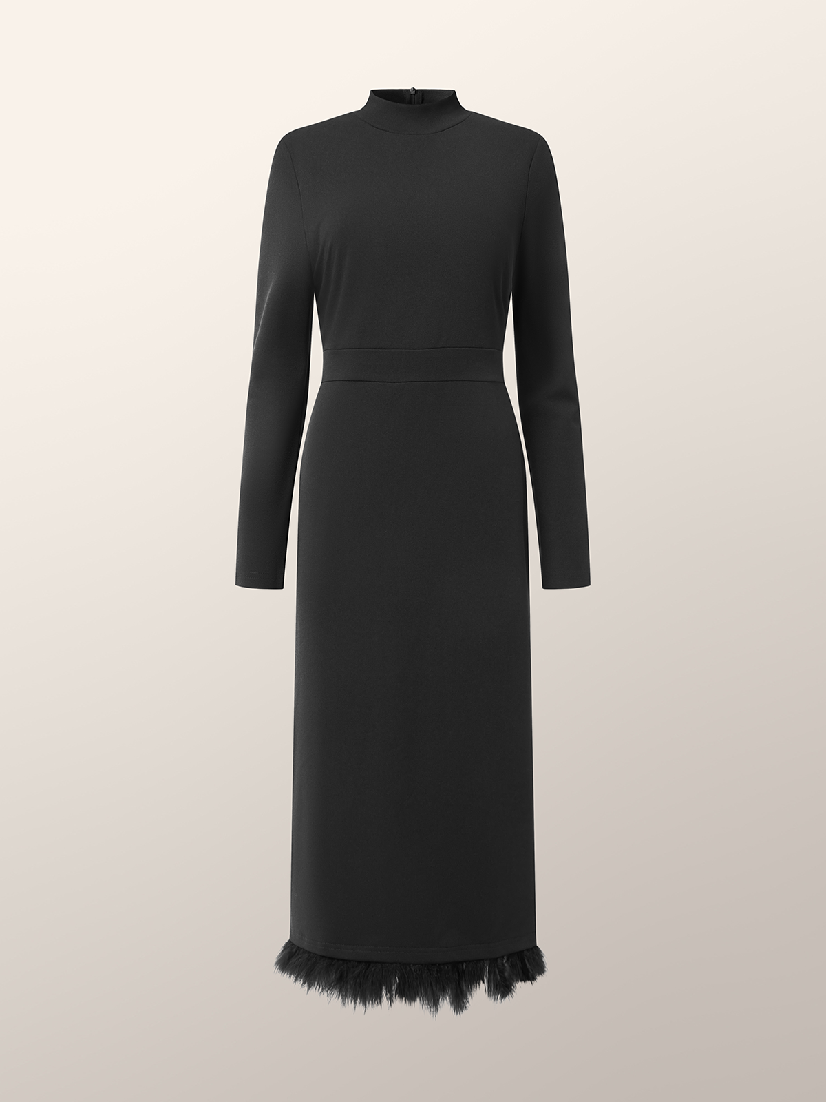 Tight Crew Neck Elegant Plain Dress