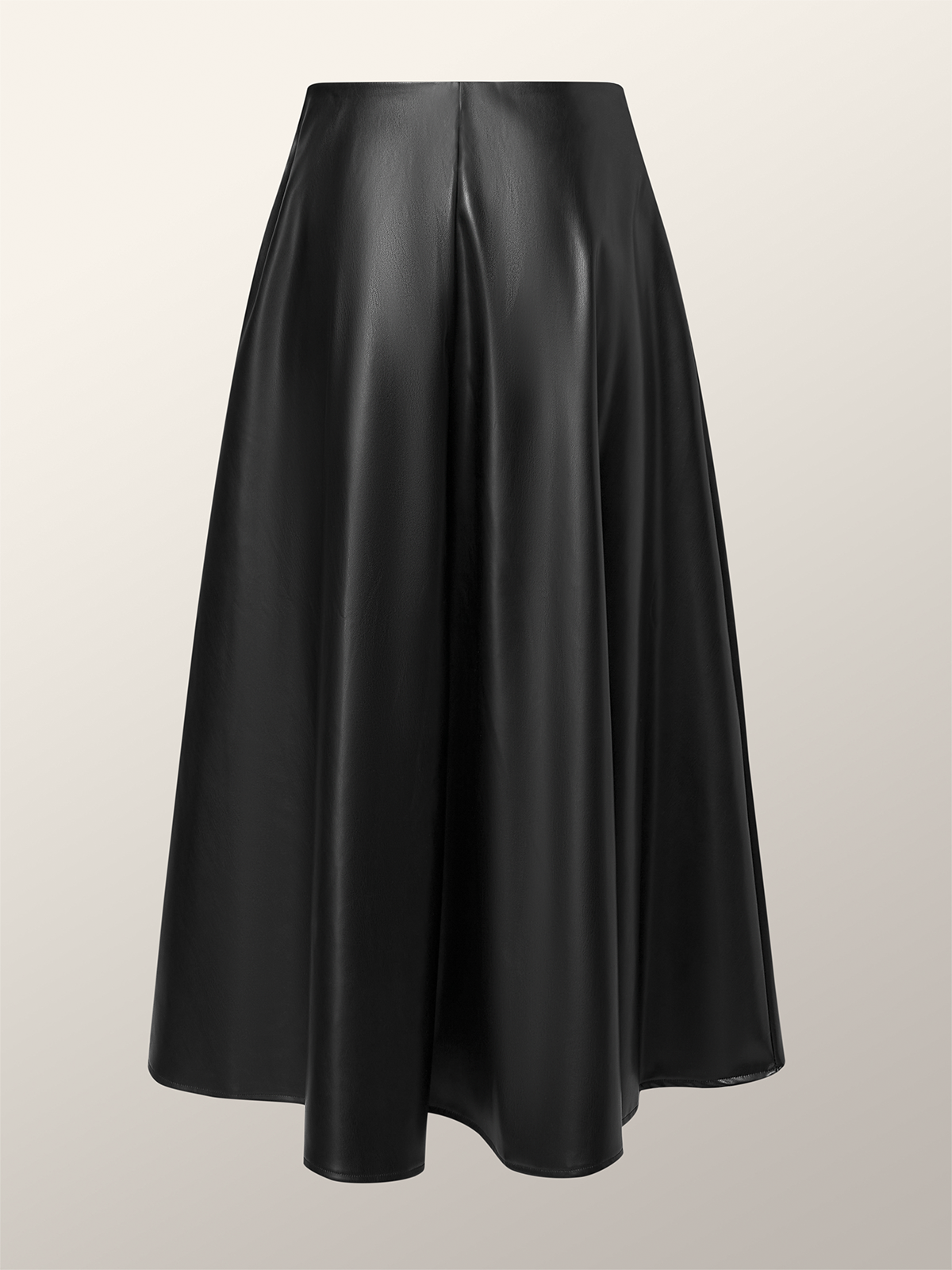 Urban  Simple Pu  Plain  Umbrella Skirt