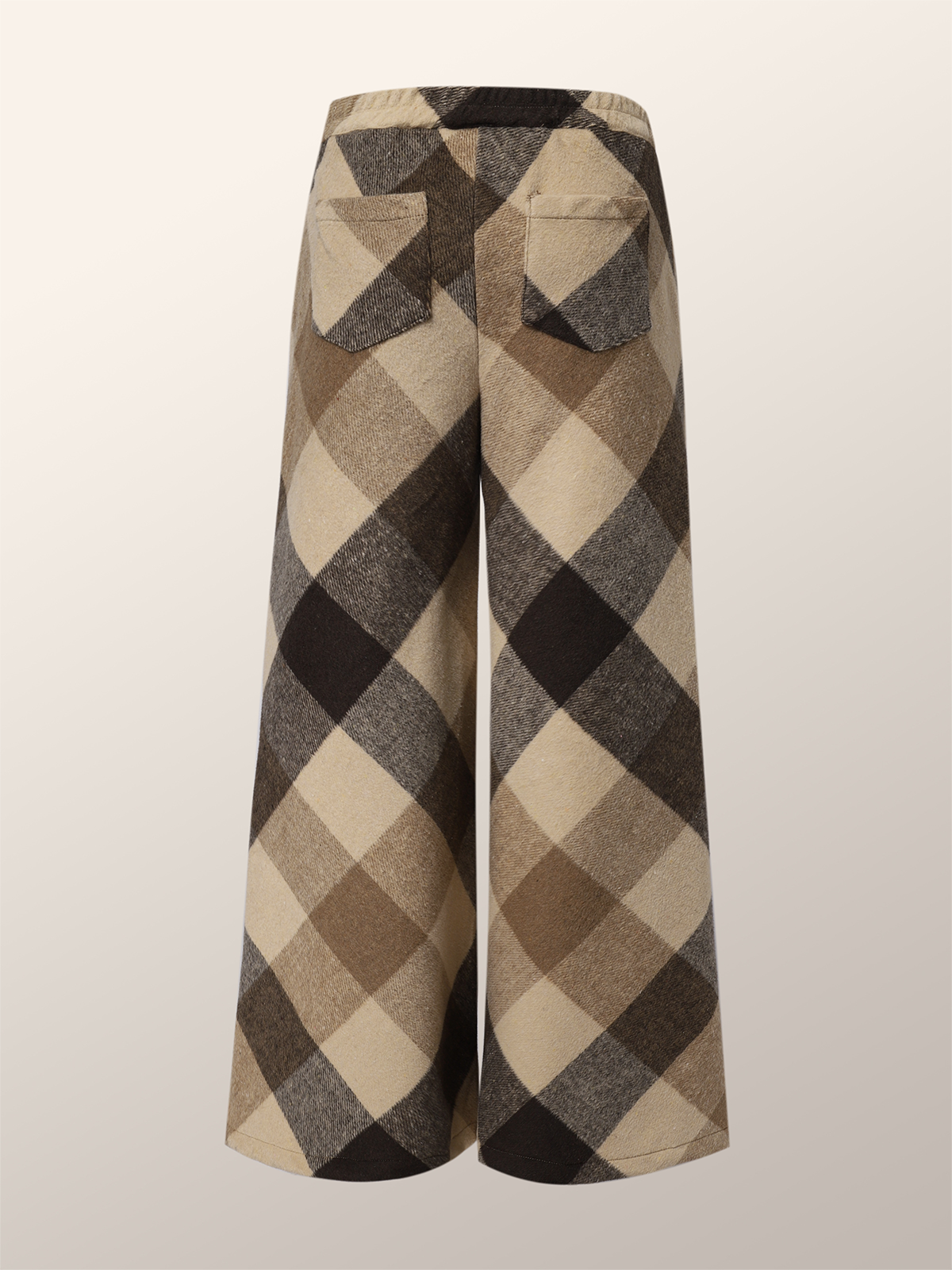 Loose Plaid Urban Fashion Long Pants Wide leg pants