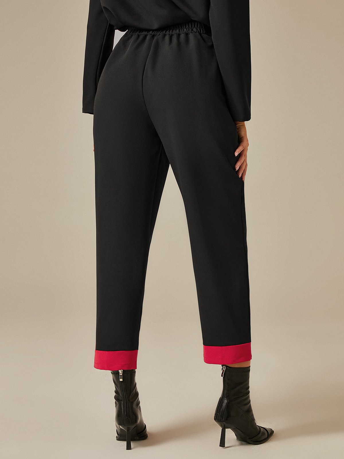 Color Block Regular Fit Urban Fashion Long Pants