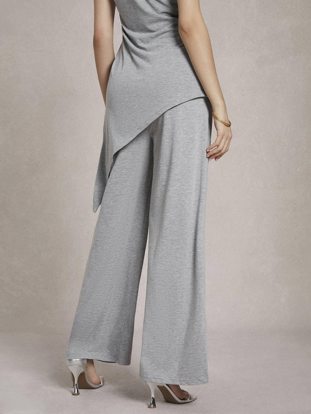 Urban High Elasticity Loose Plain Fashion Long Pants