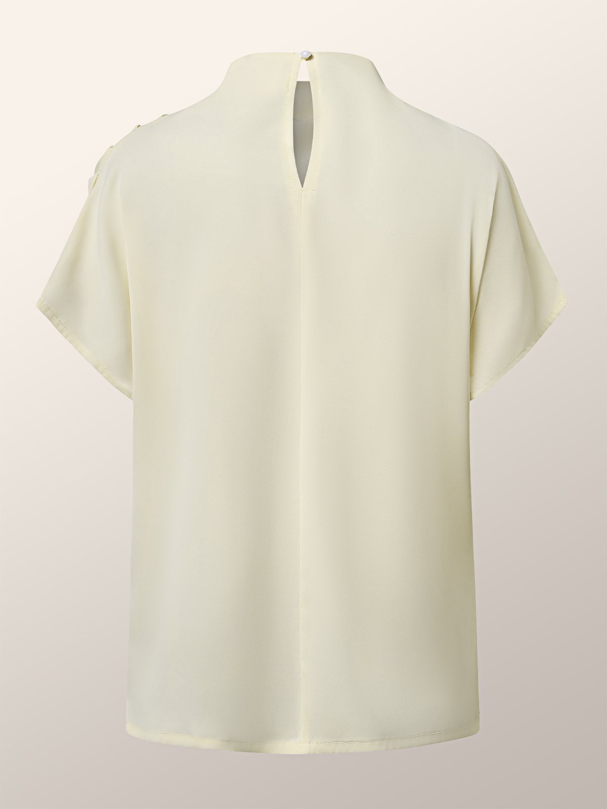 White Daily Plain Simple Short Sleeve Top
