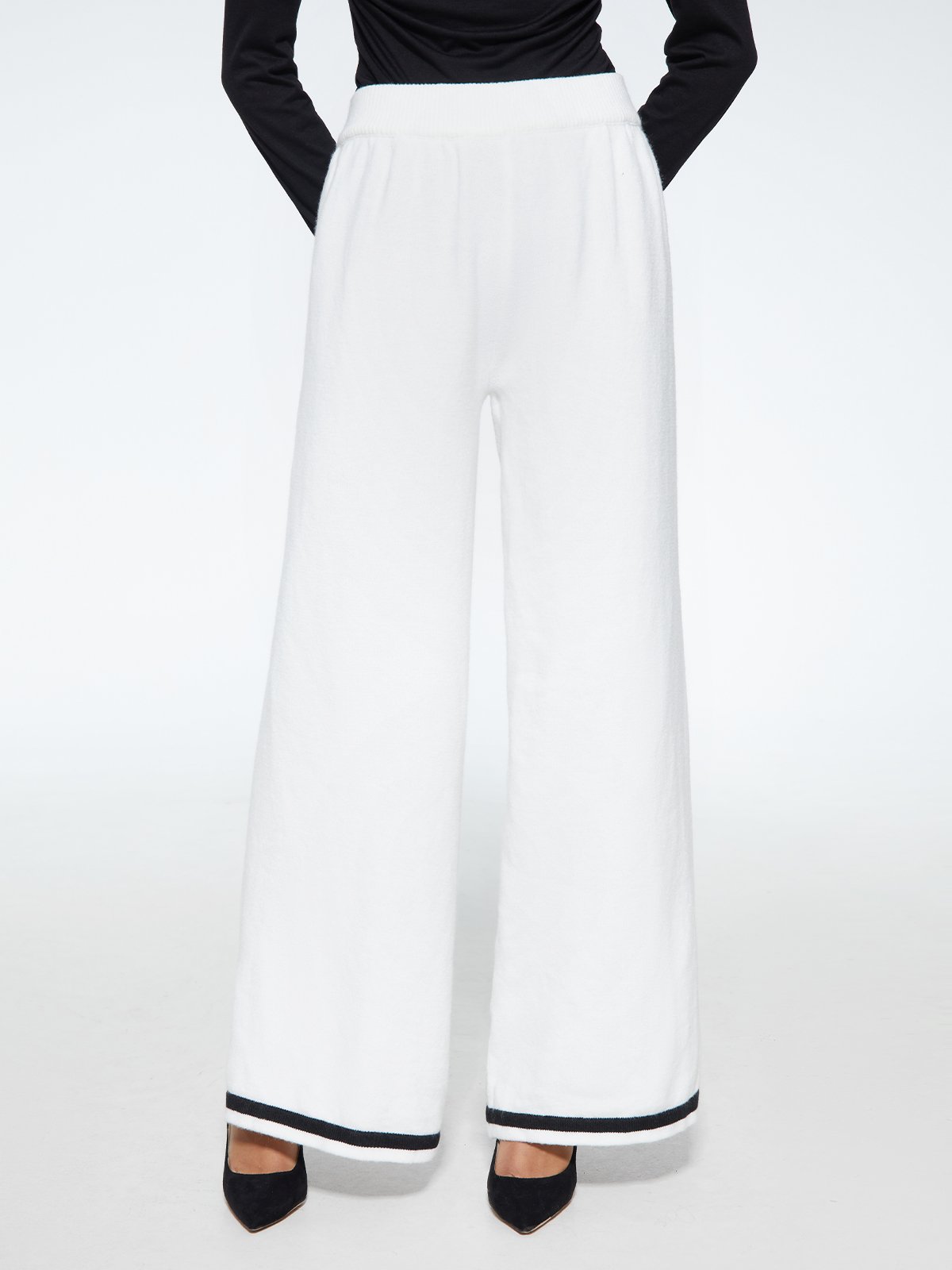 Simple Color Block Fashion   Pants