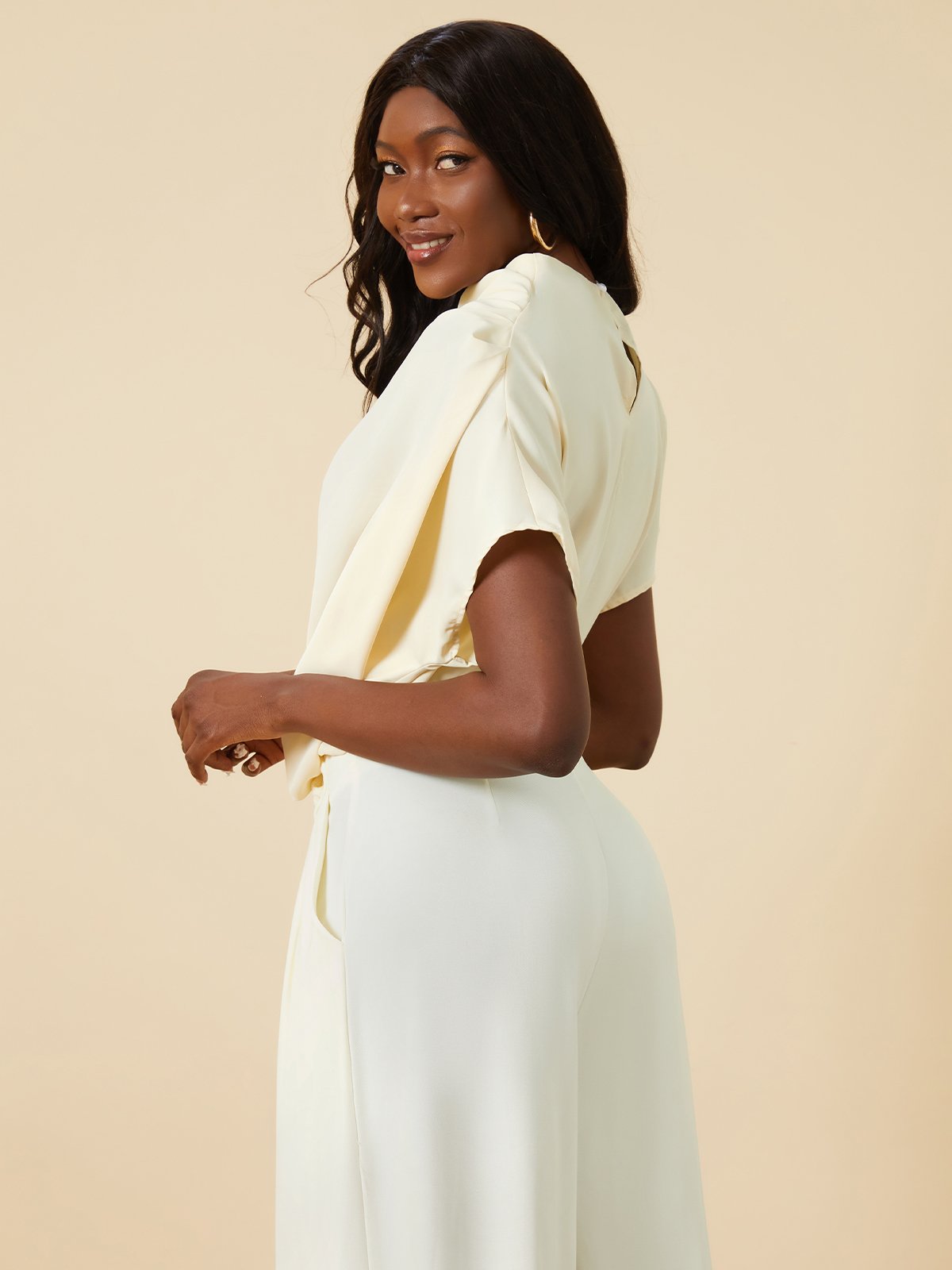 White Daily Plain Simple Short Sleeve Top