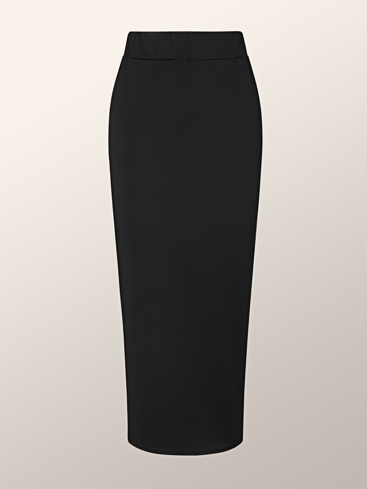 Elegant Slim Fit Solid Long Skirt