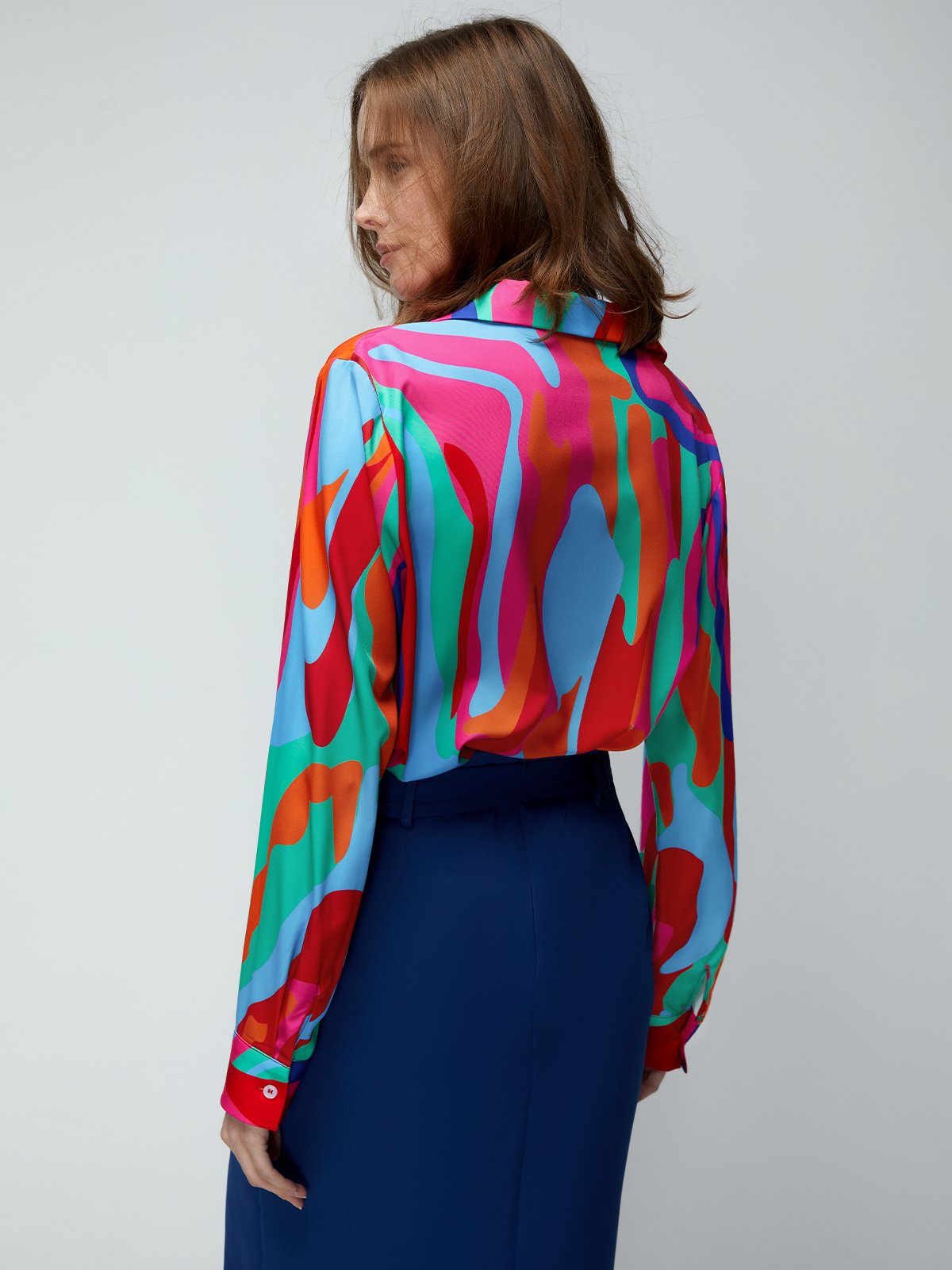 Long sleeve Abstract Regular Fit Urban Blouse