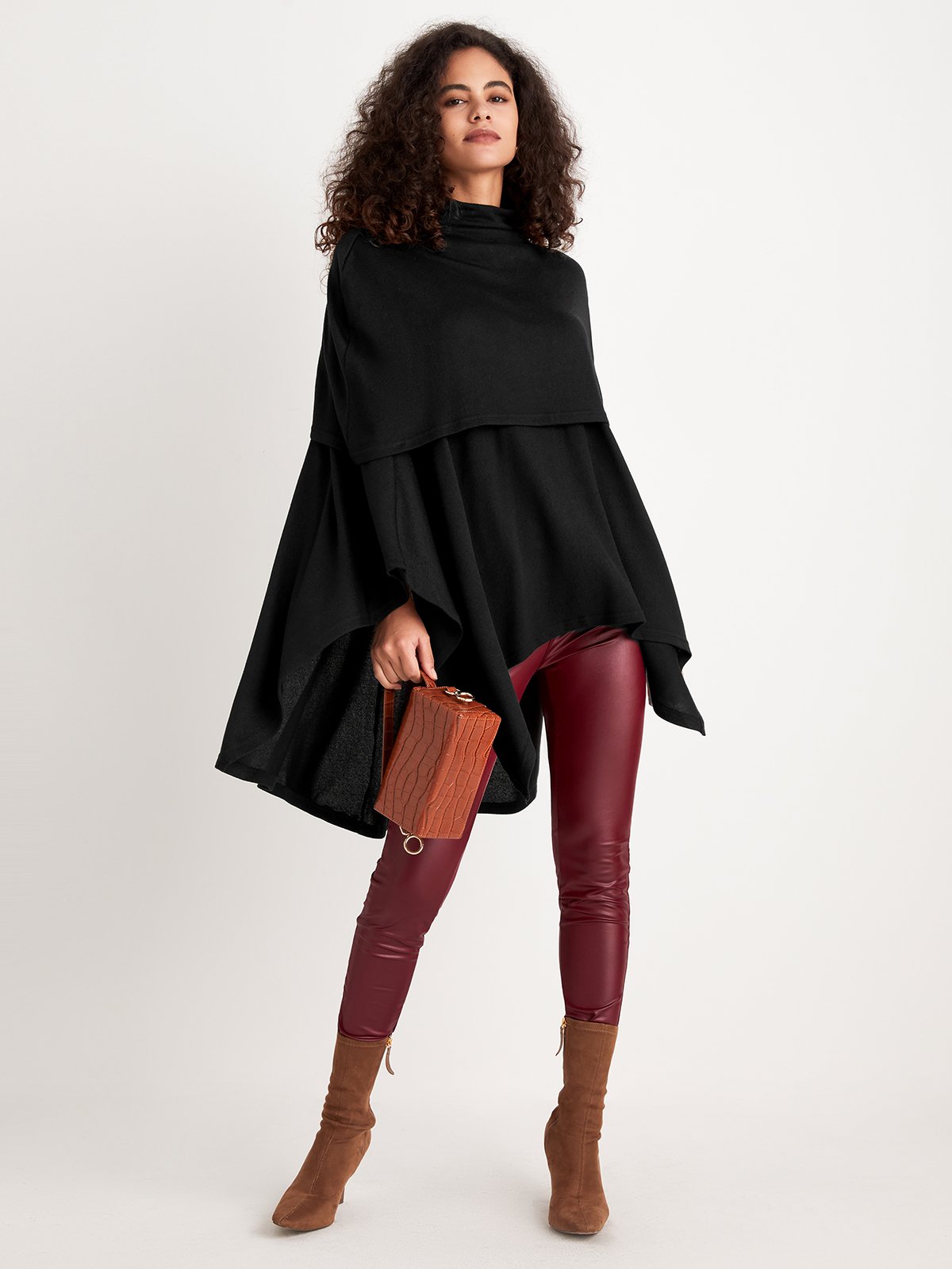 Urban Plain Loosen Turtleneck Blouse