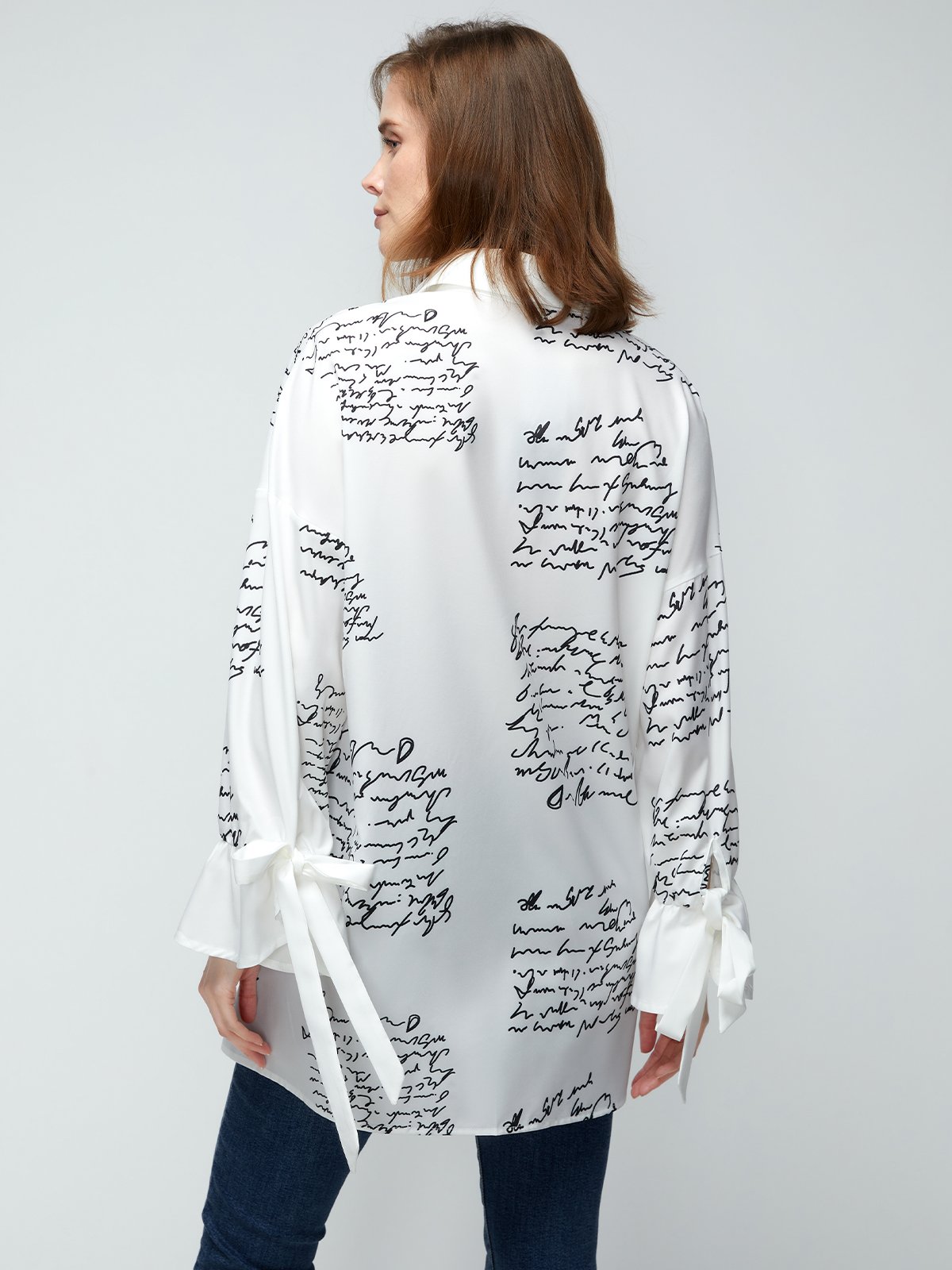 Long Sleeve Elegant Letter  Top