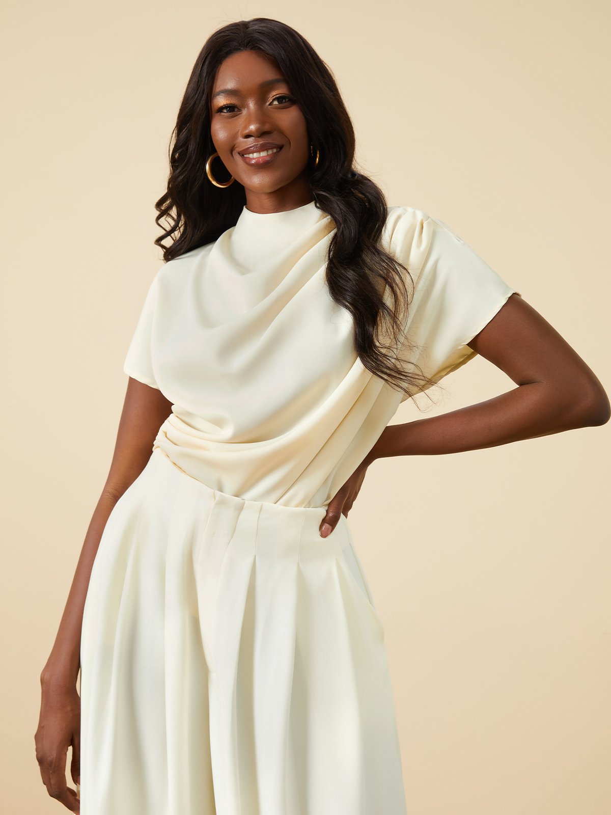 White Daily Plain Simple Short Sleeve Top