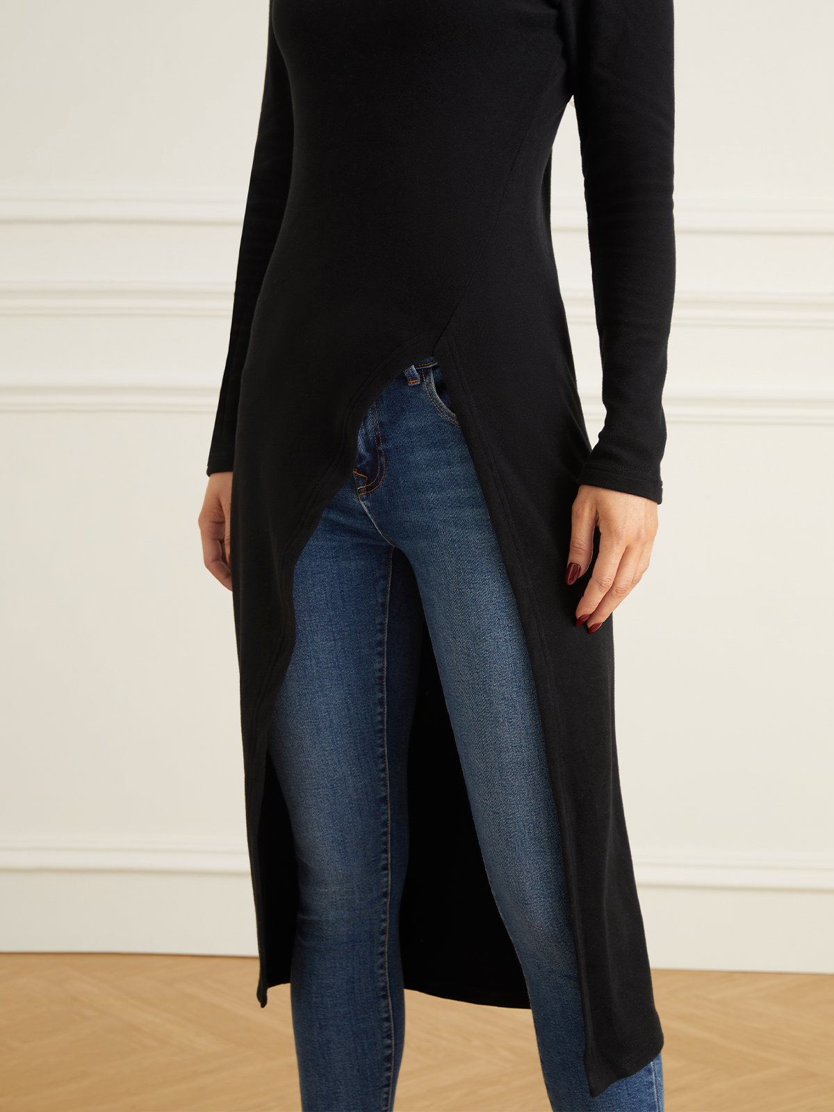 Fall Long Sleeve Simple Turtleneck Daily Simple Daily Top