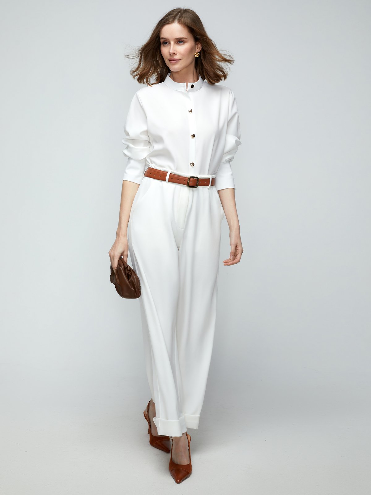 Off Shoulder Sleeve Plain Casual Fit Blouse