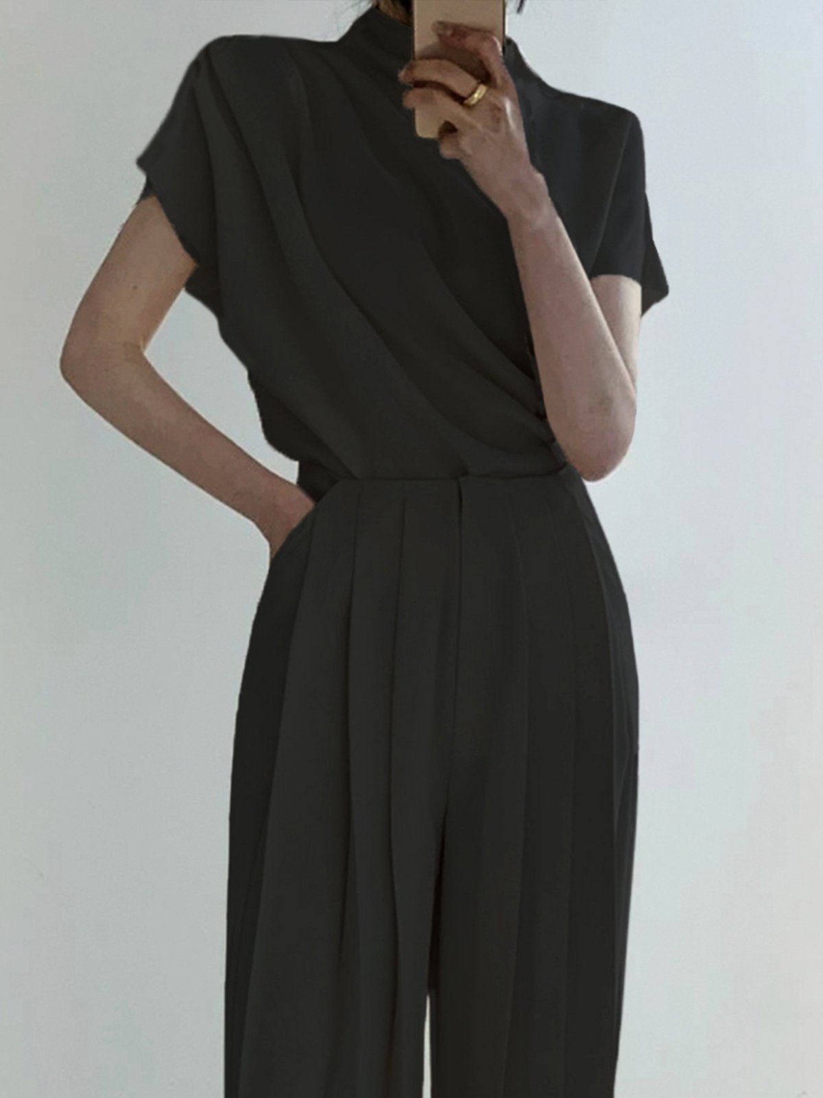 White Daily Plain Simple Short Sleeve Top
