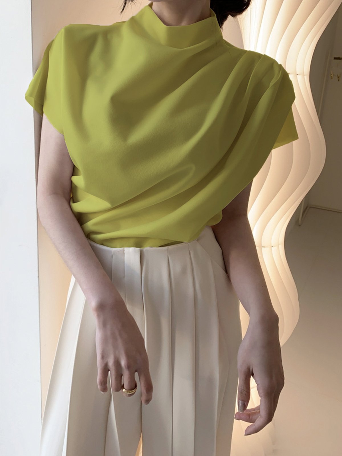 White Daily Plain Simple Short Sleeve Top
