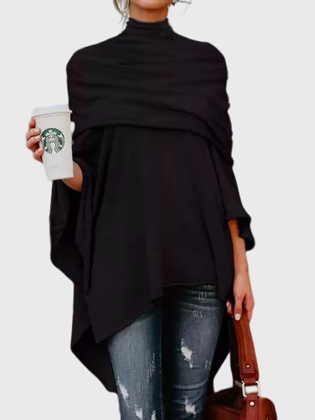 Urban Plain Loosen Turtleneck Blouse