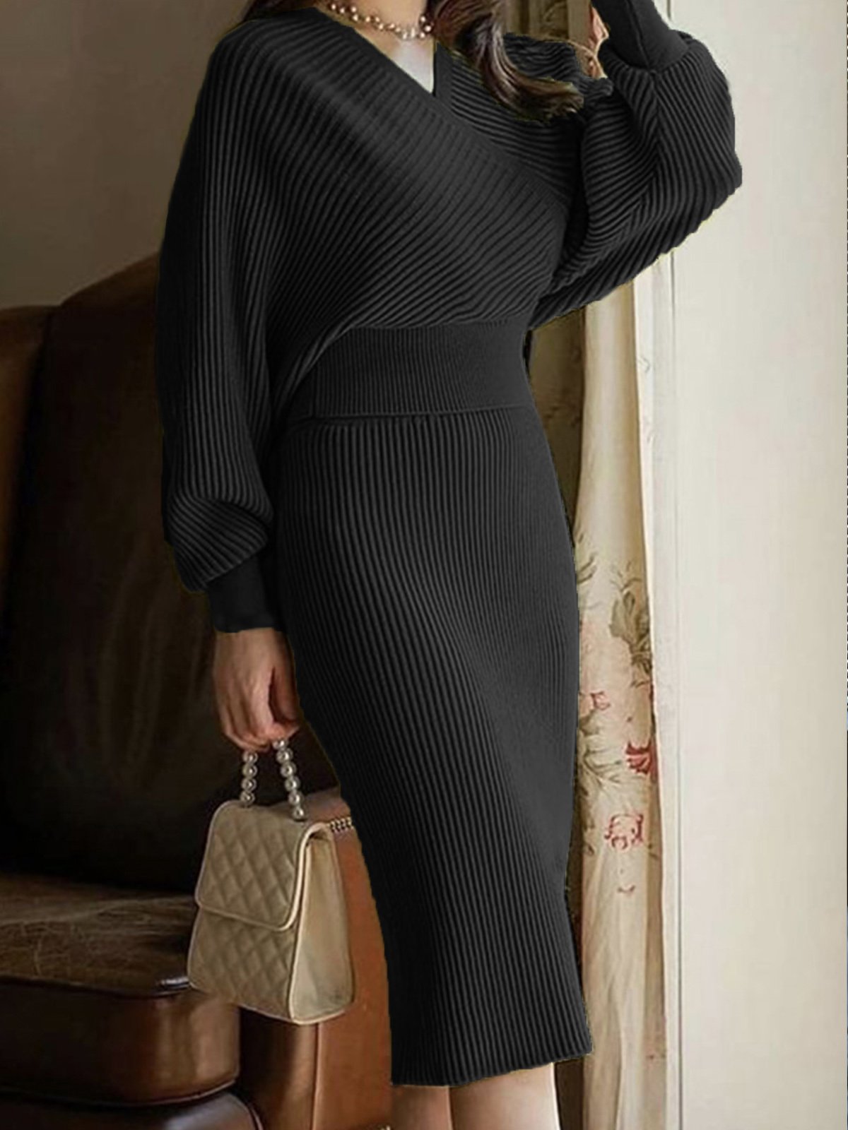 Simple  Plain Regular Fit Skirt