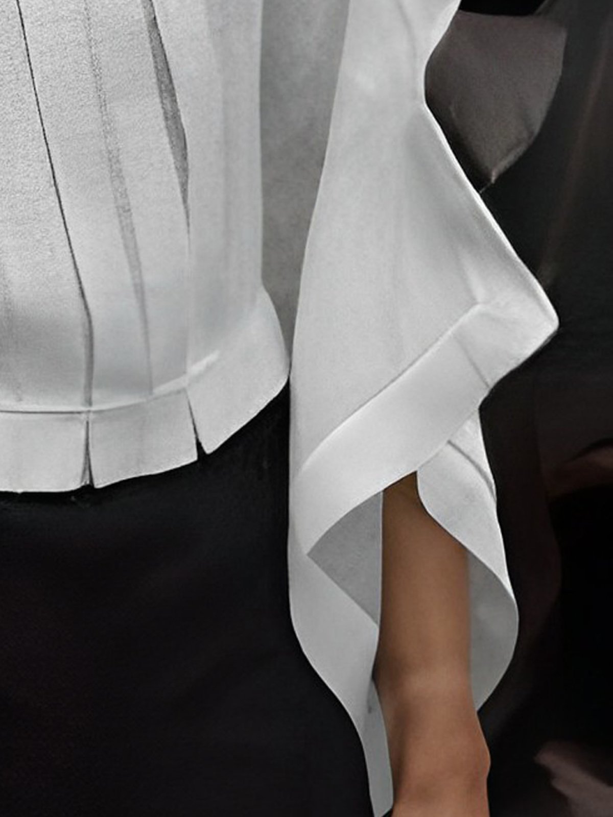 Plain Loose Boat Neck Urban Shirt