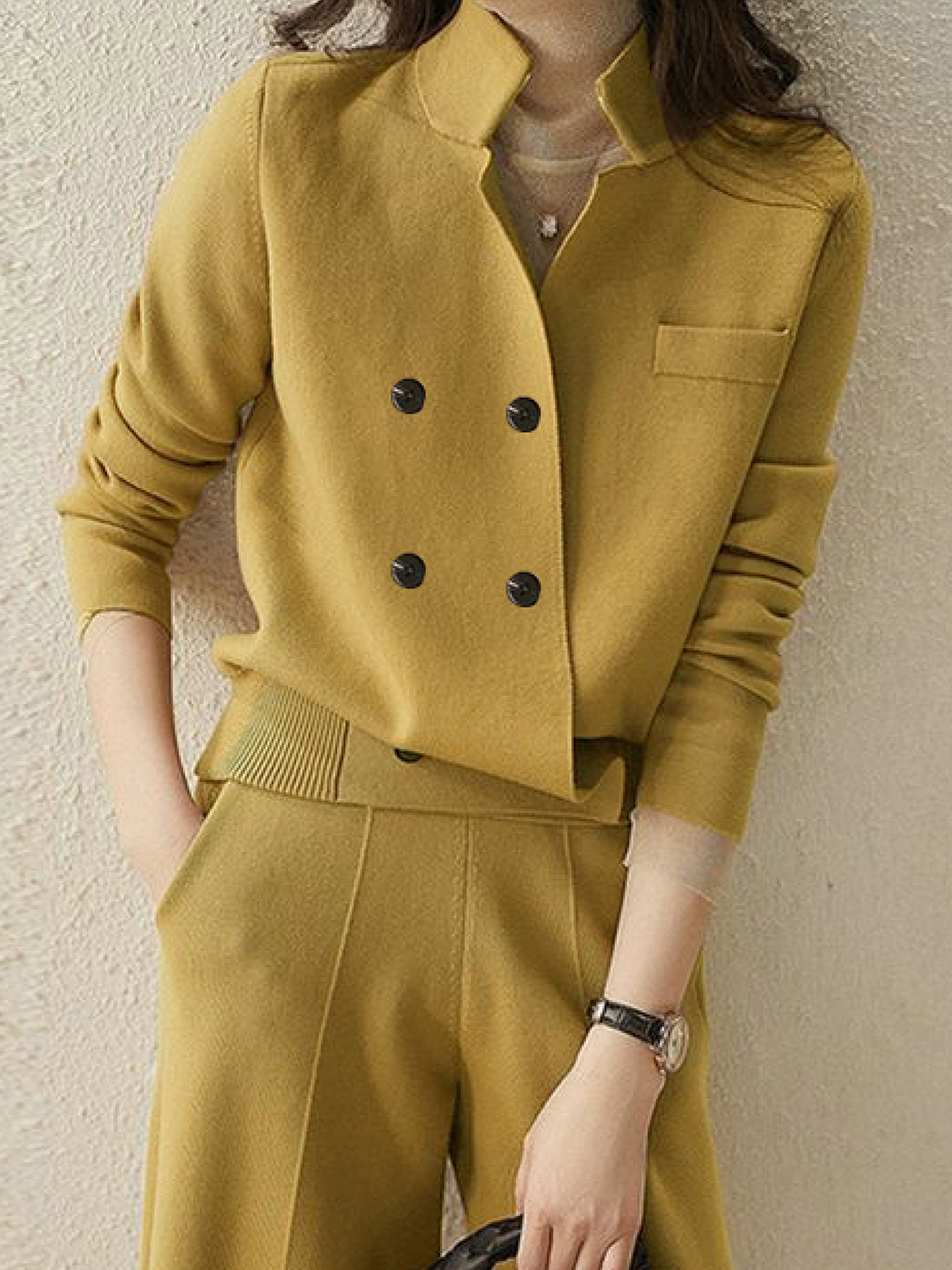 Micro-Elasticity Stand Collar Urban Long Sleeve Jacket