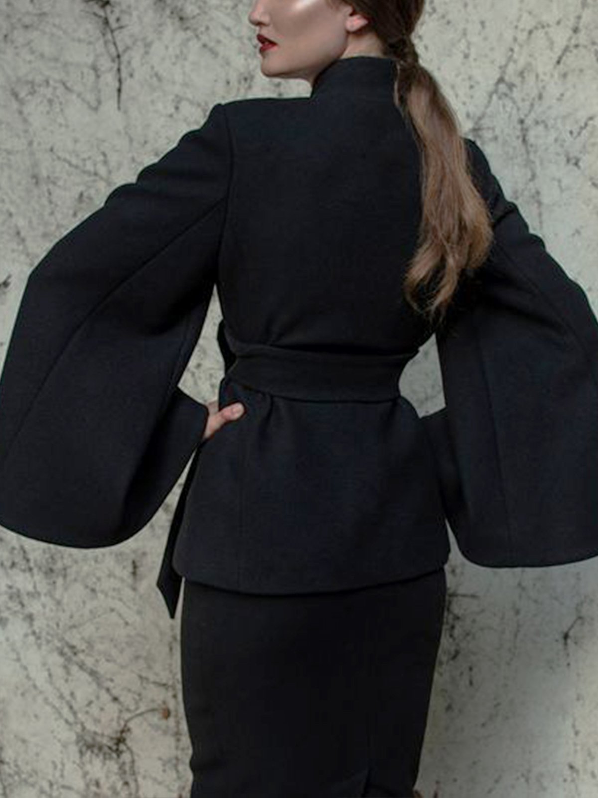 Elegant Plain Long Sleeve Regular Fit Jacket