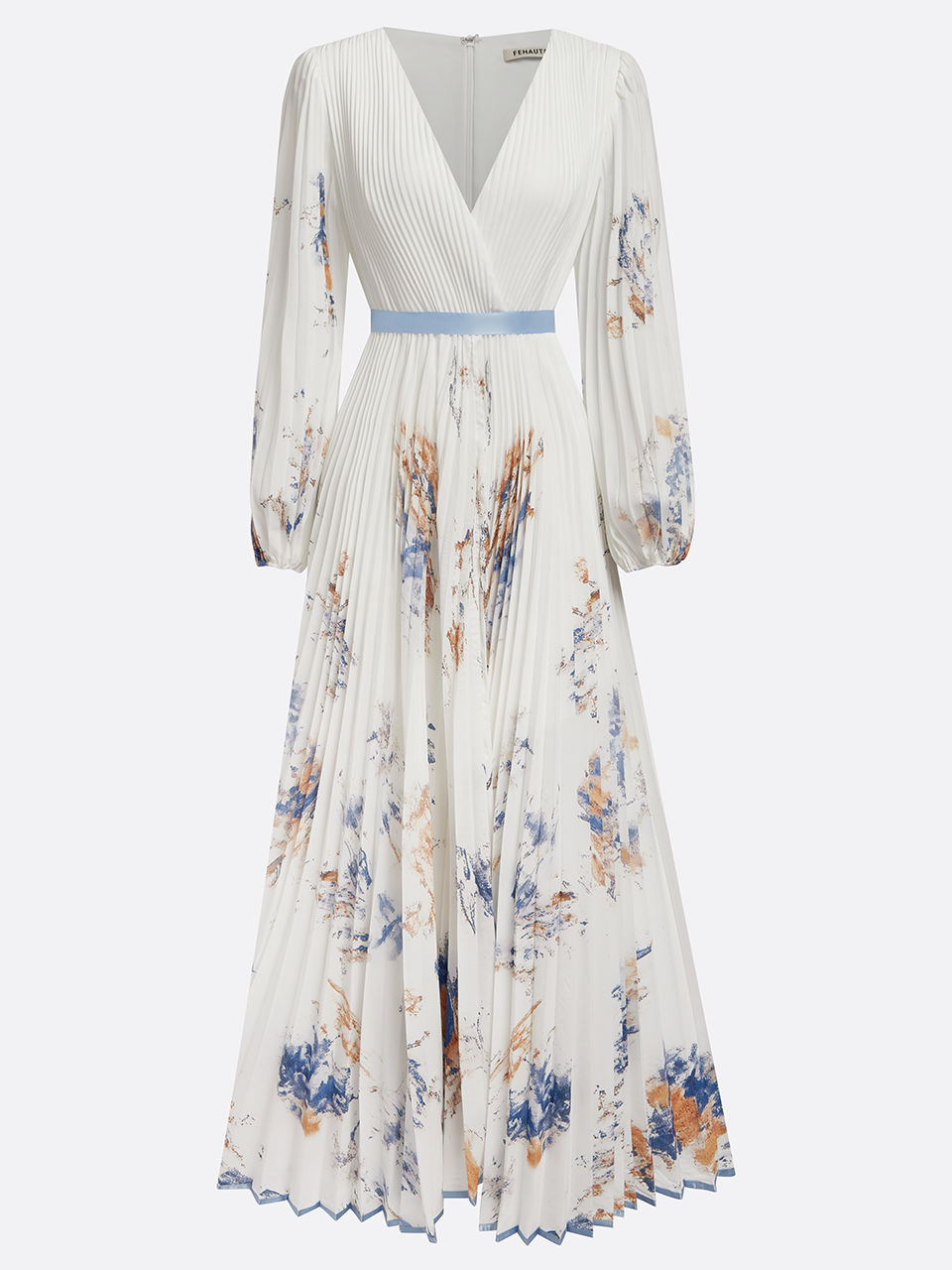 Morden Balloon Sleeve V Neck Dress With No