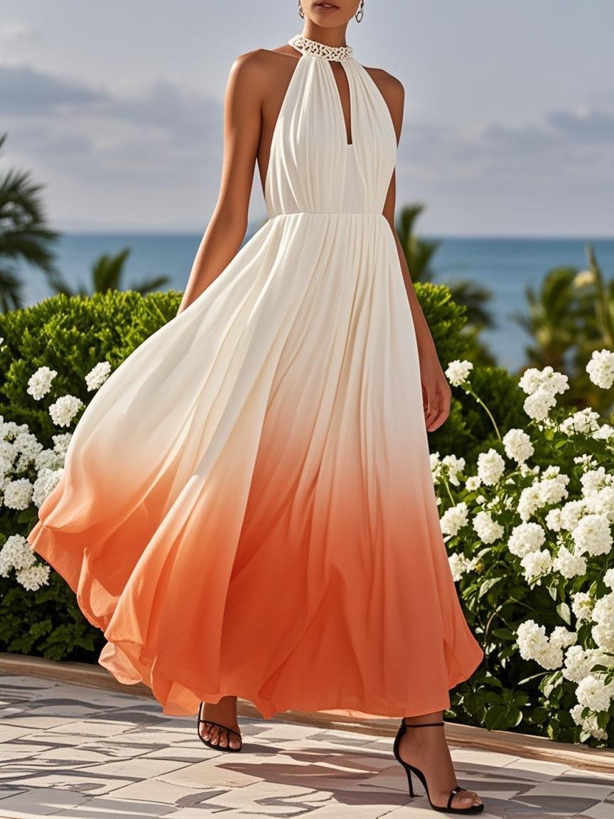 Regular Fit Chiffon Morden Dress With No