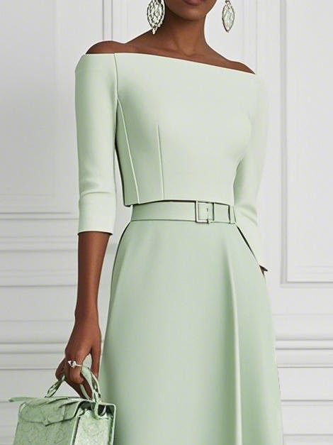 Morden Off The Shoulder Dress With No