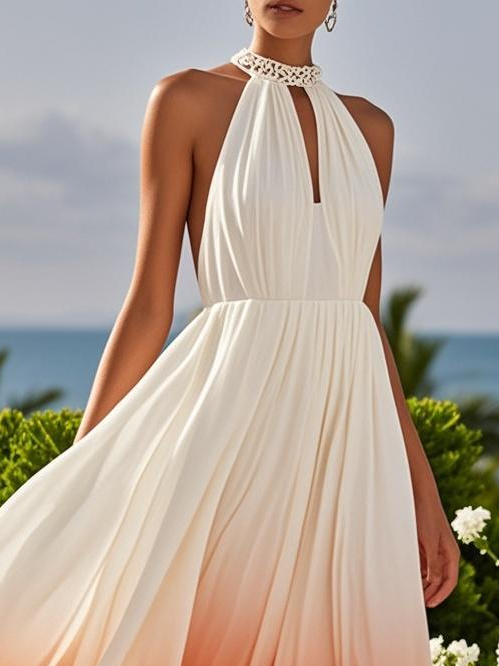 Regular Fit Chiffon Morden Dress With No