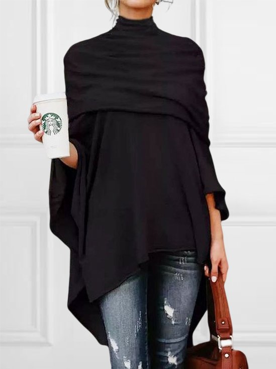 Urban Plain Loosen Turtleneck Blouse