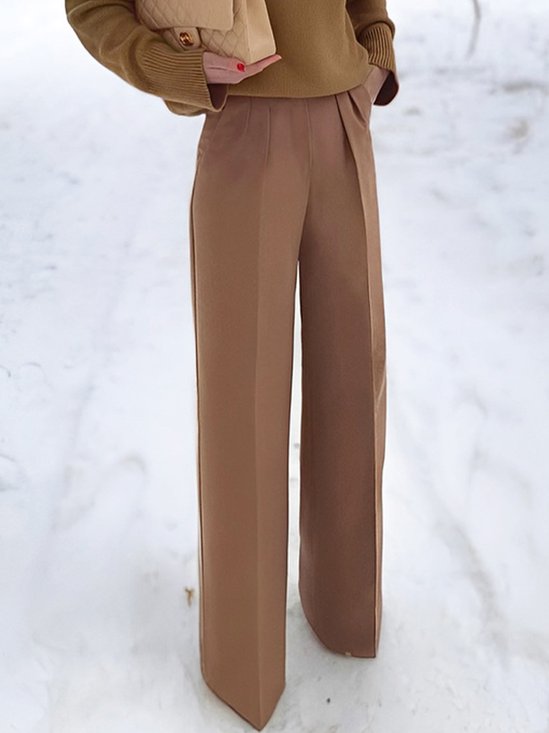 Urban Regular Fit Plain Pockets  Fashion Straight  Pants