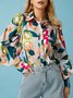 Shirt Collar Elegant Regular Fit Long Sleeve Blouse