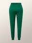 Color Block Casual Tight Casual Pants