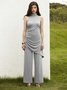 Urban High Elasticity Loose Plain Fashion Long Pants