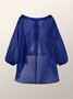 Plain Lantern Sleeve Urban Loose Blouse