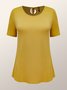 High Elasticity Crew Neck Short sleeve Urban Loose Shirt