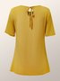 High Elasticity Crew Neck Short sleeve Urban Loose Shirt