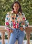 Shirt Collar Elegant Regular Fit Long Sleeve Blouse