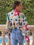 Shirt Collar Elegant Regular Fit Long Sleeve Blouse