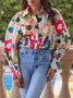 Shirt Collar Elegant Regular Fit Long Sleeve Blouse