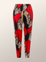 Abstract Tight Casual Pants