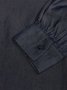 Plain Urban Shirt Collar Faux Denim  Blouse