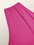 One Shoulder Vacation Regular Fit Plain Tank Top